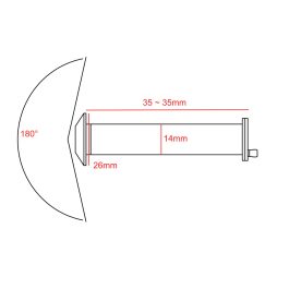 180 degree door viewer CAD