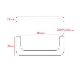 300mm D handle