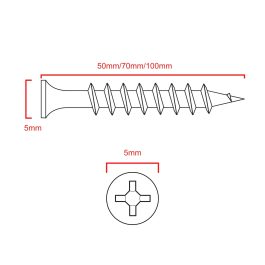 5.0mm chipboard screws