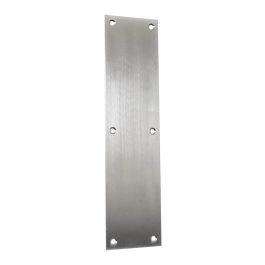 D PULL HANDLE ON PLATE PUSH PULL 225mm 9" Handle Brushed Stainless Steel 