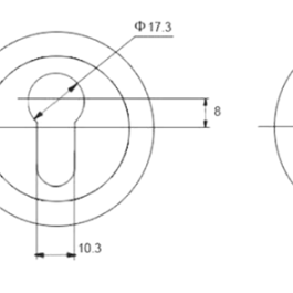 anti ligature escutcheon cad drawing