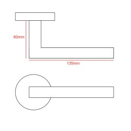 mitred bar lever handle cad drawing