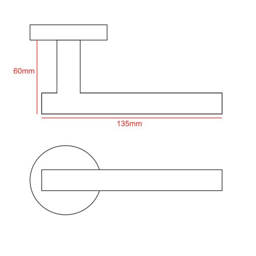 Stainless Steel 304 T Shaped Door Handle lathamshardware.co.uk