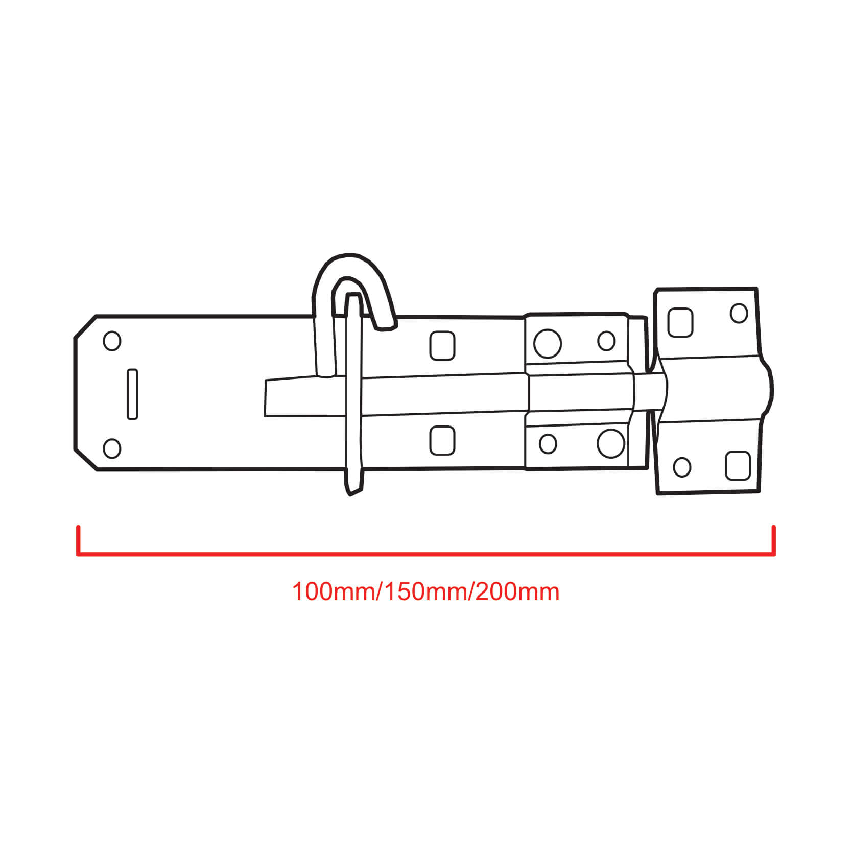 Medium Brenton Padlock Bolts