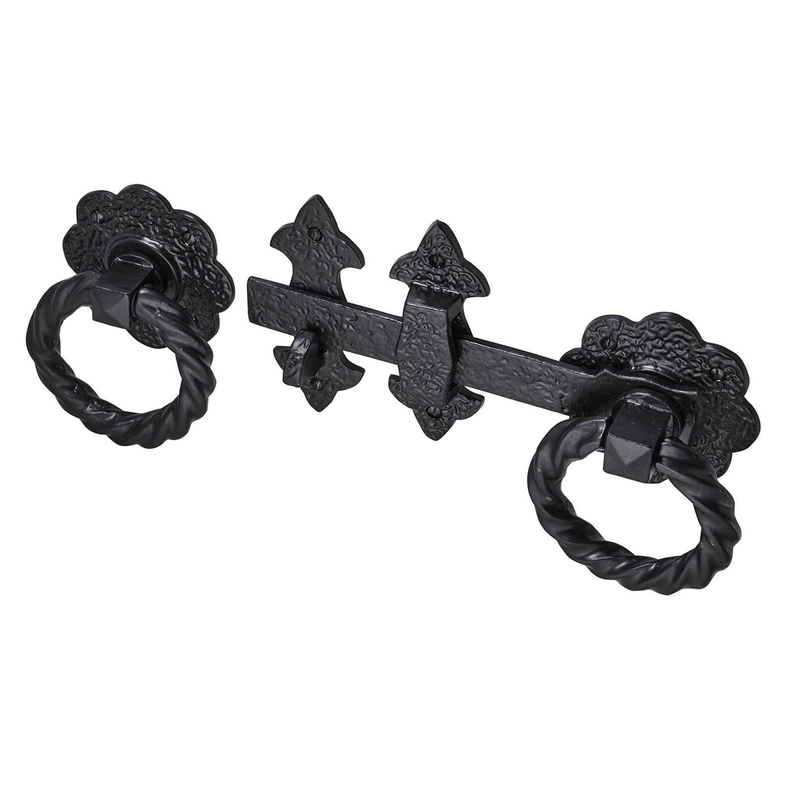 Twisted Ring Gate Latch lathamshardware.co.uk