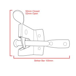 Medium Auto Gate Catch CAD