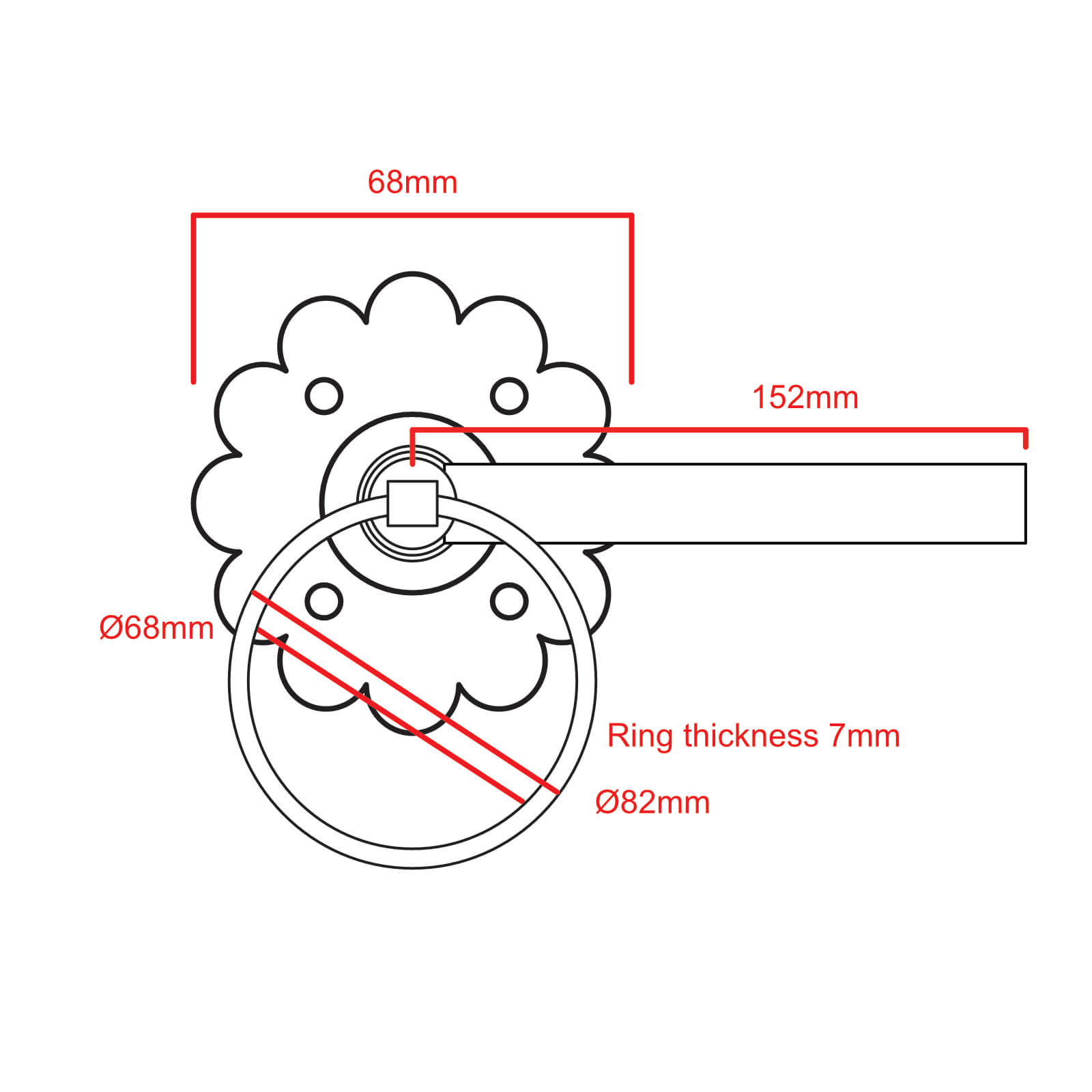 Plain Ring Handle Gate Latch