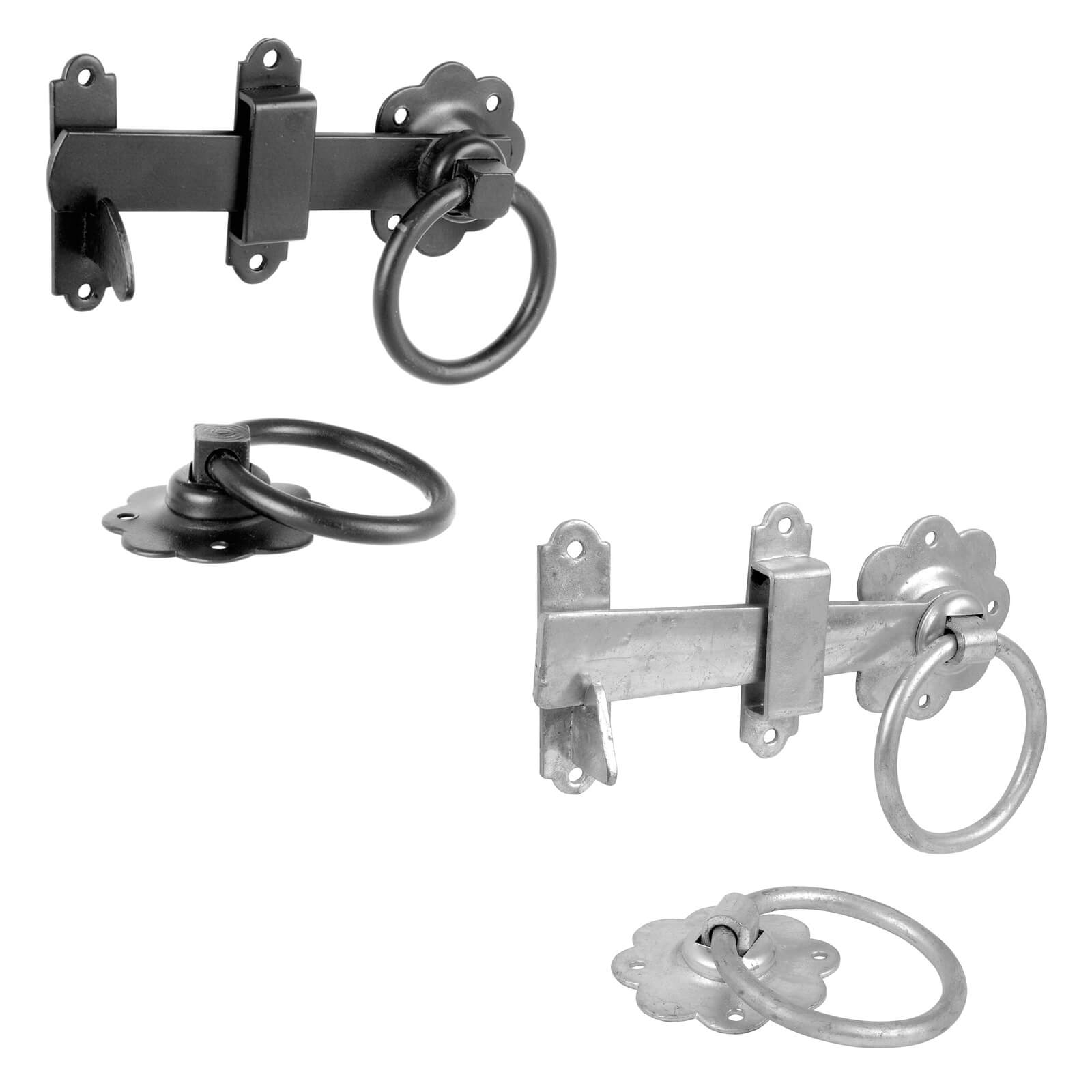 Plain Ring Handle Gate Latch lathamshardware.co.uk