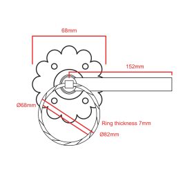 twsited ring latch CAD