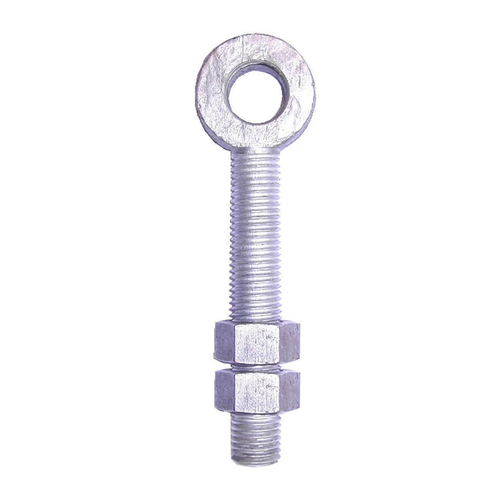 Adjustable Gate Eye with 2 Nuts 3/4" Pin Zinc Plated Various Lengths Available 