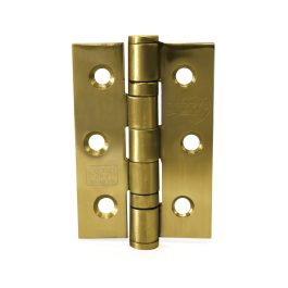 Polished brass hinge
