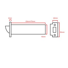 Tubular Latch CAD 5005