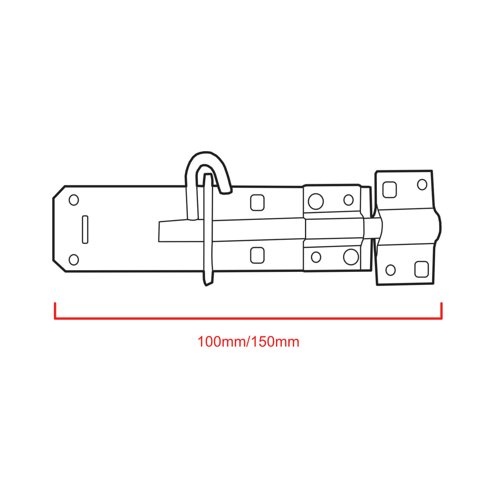 Heavy Brenton Padlock Bolts