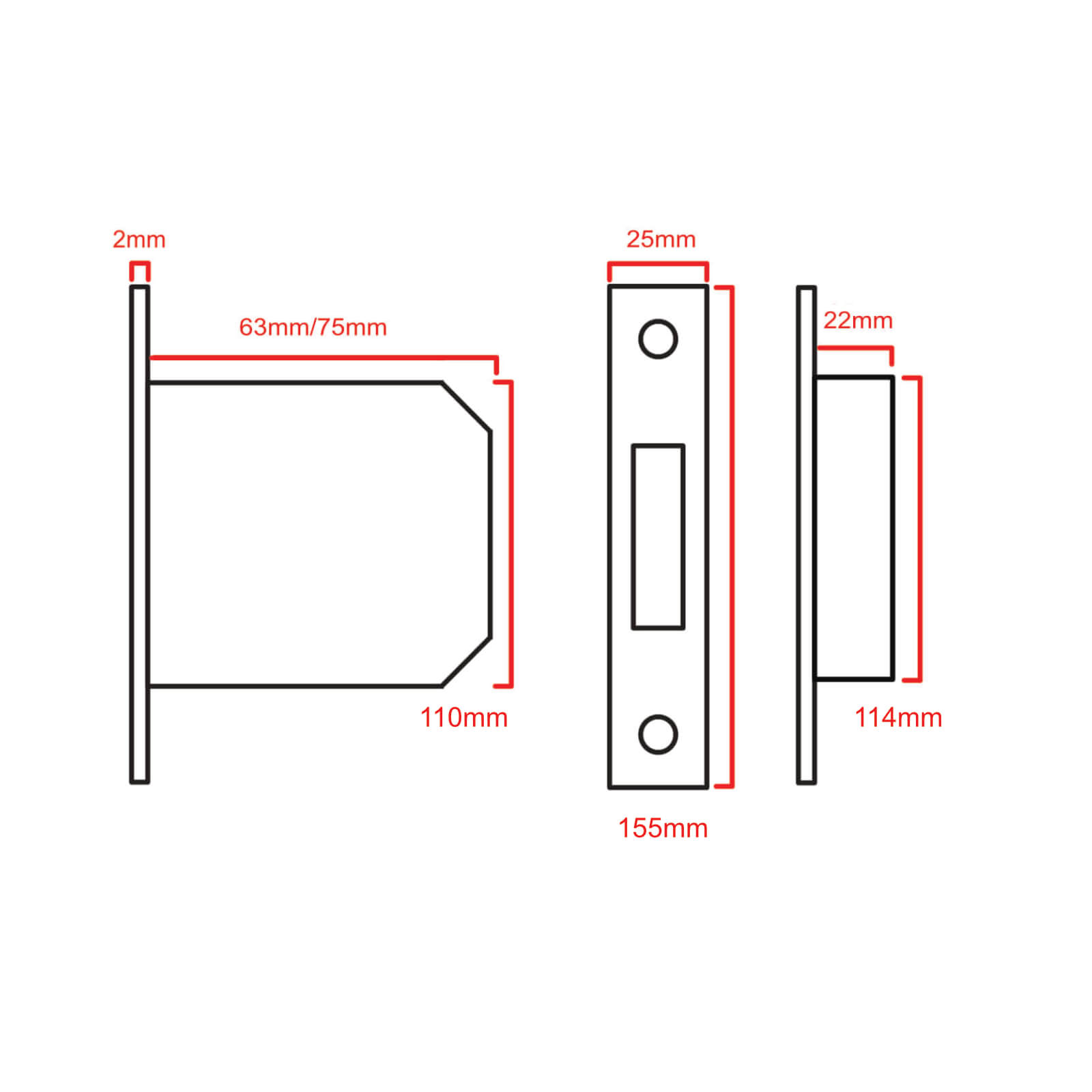 Cylinder Mortice Sashlock (Euro Profile)