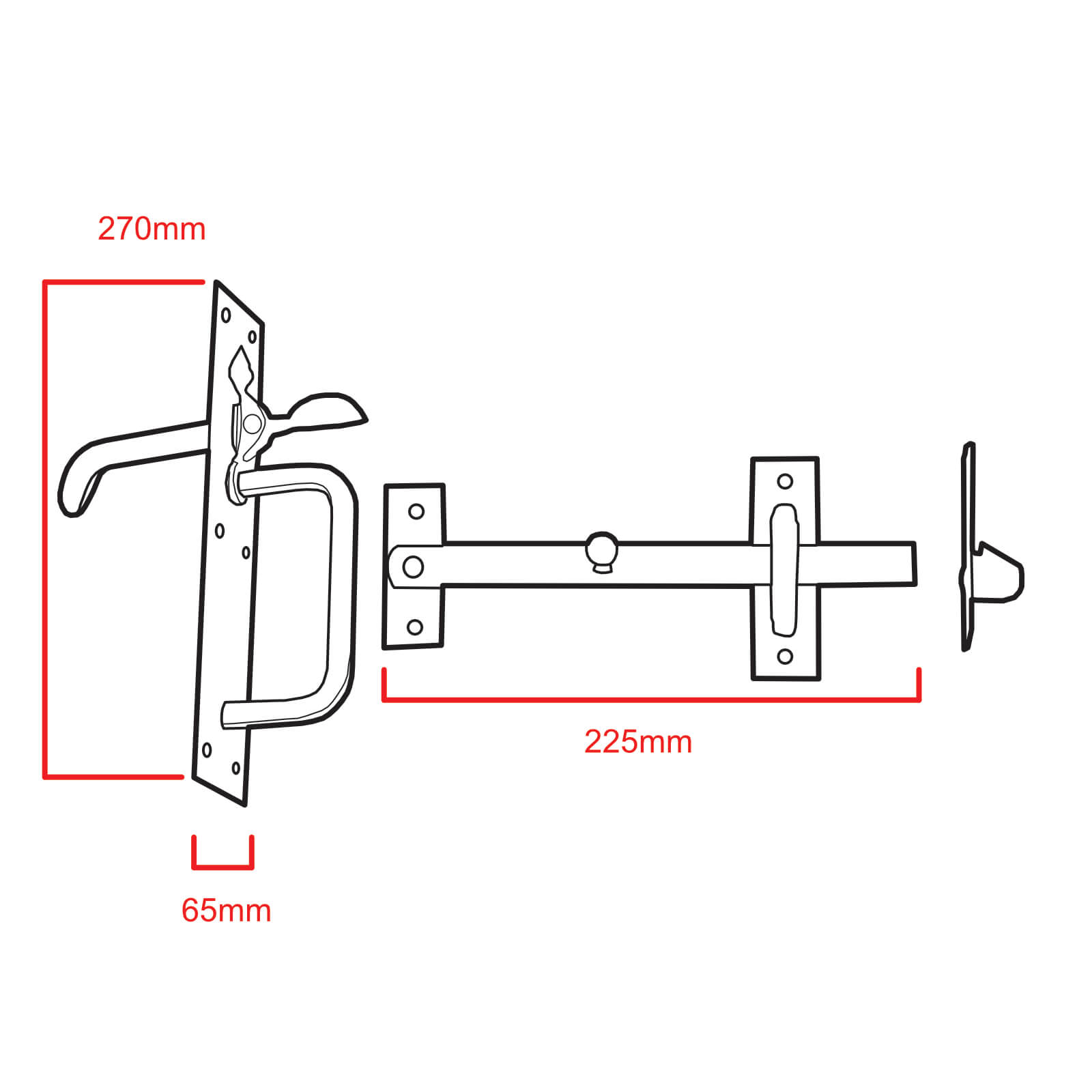 Heavy Suffolk Latch - Std Thumb Piece