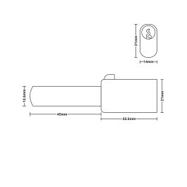 Oval Bullet Lock cad