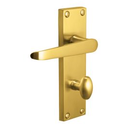 Electro Brass Zeus Lever Bathroom Lock Handle