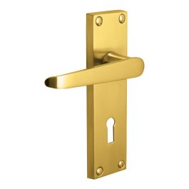 Electro Brass Zeus Lever Deadlock Handle