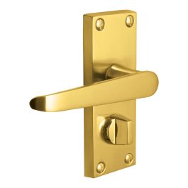 Electro Brass Zeus Lever Privacy Lock Handle