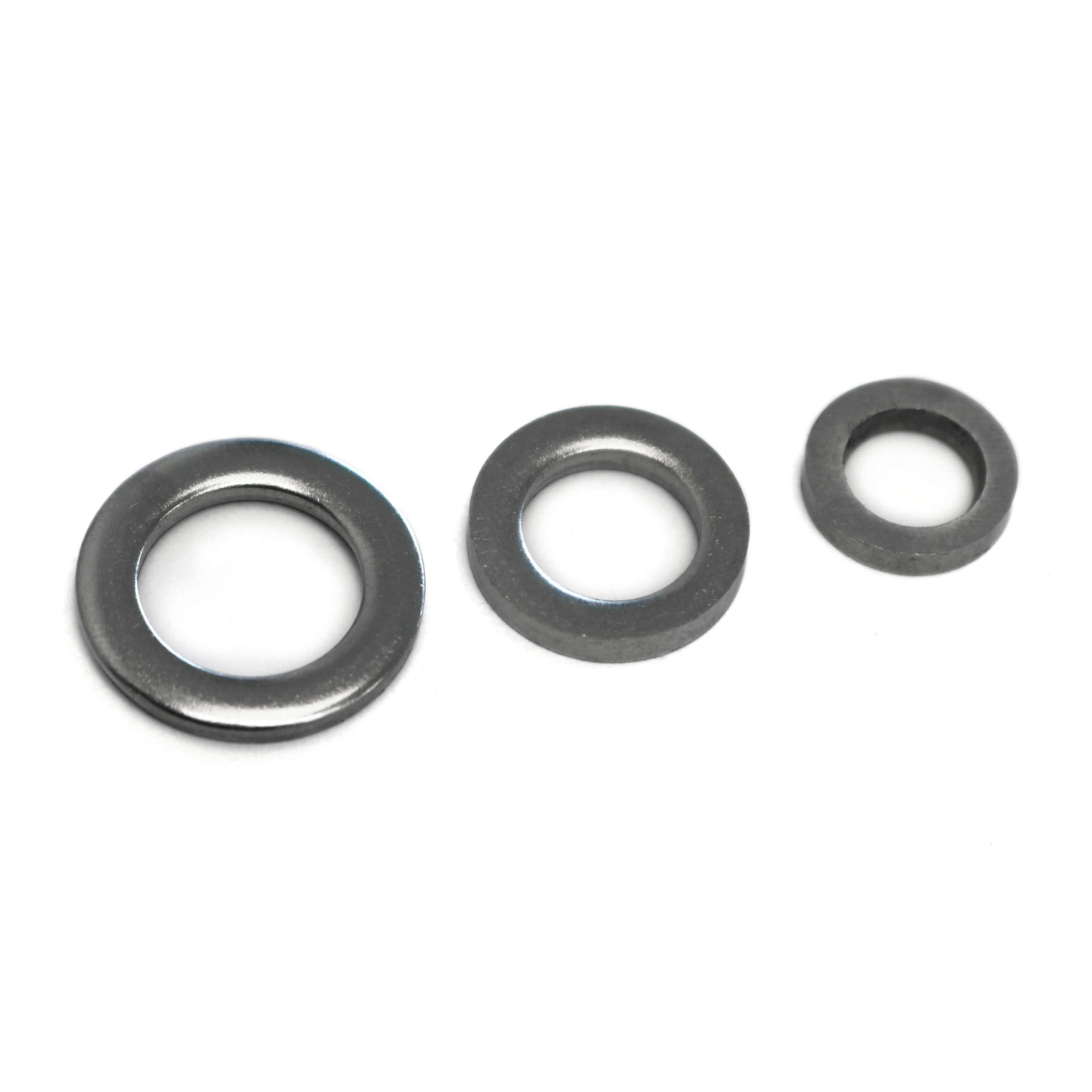 Type 316 Stainless Steel Flat Washer Assortment Kit - 340 Pieces, 10 Sizes (#4 To 1/2"), Marine Grade