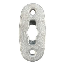 Rear view of an oval bullet lock housing